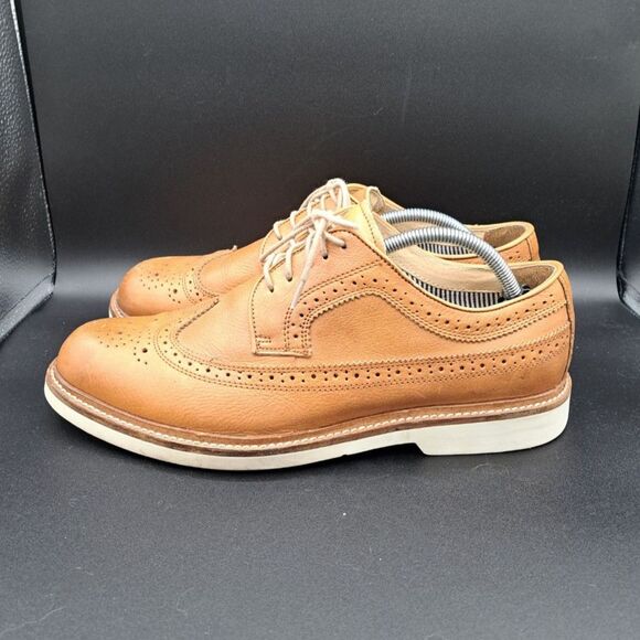 Florsheim Fuel Wingtip Oxford Cognac #15090-257 Lace Up Leather Shoes Men 10.5M - Picture 1 of 16